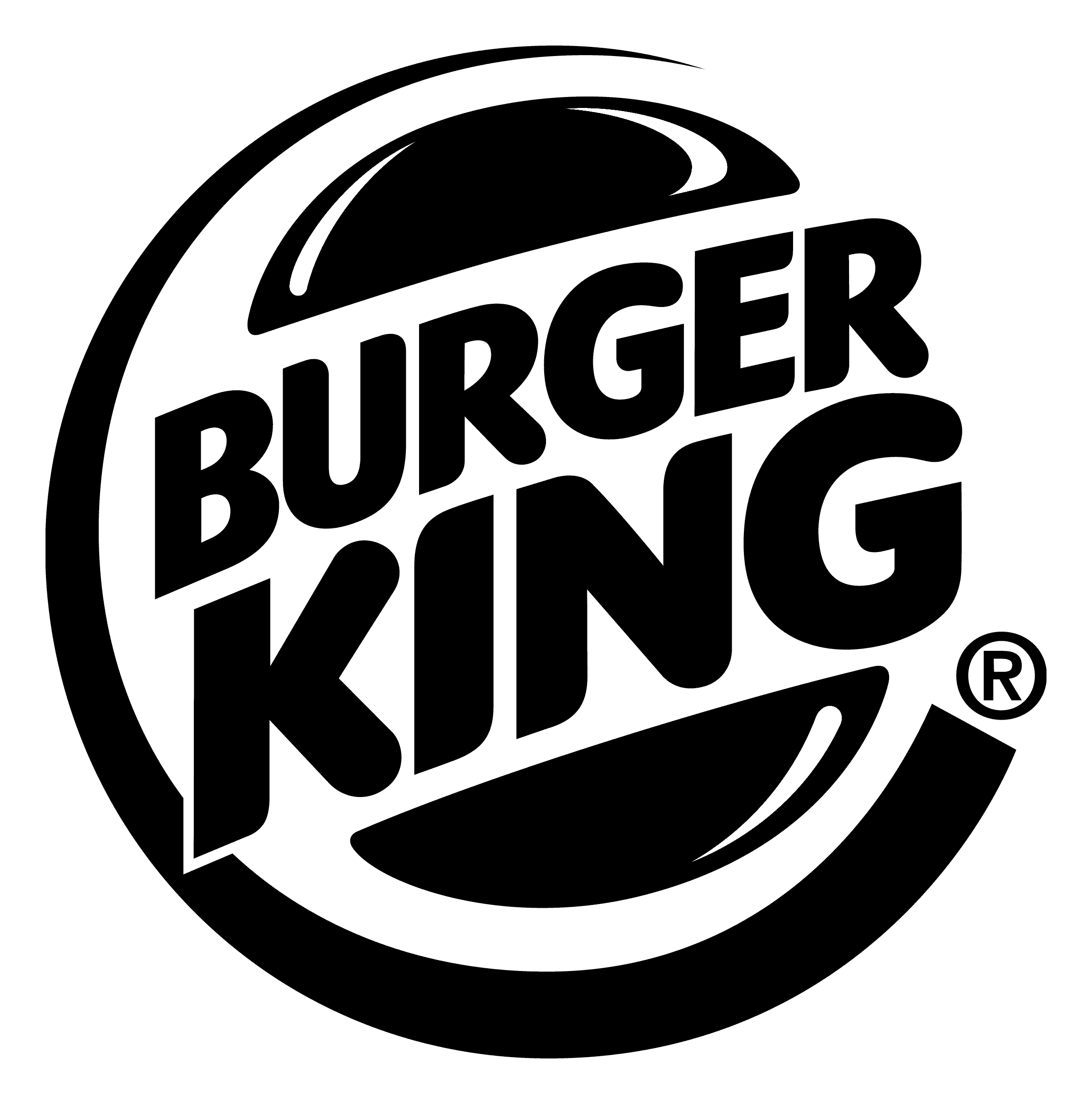 Burger King logo black and white