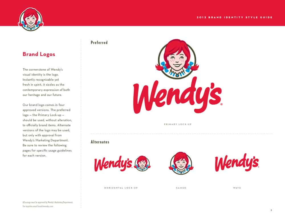 Wendy's logo variations