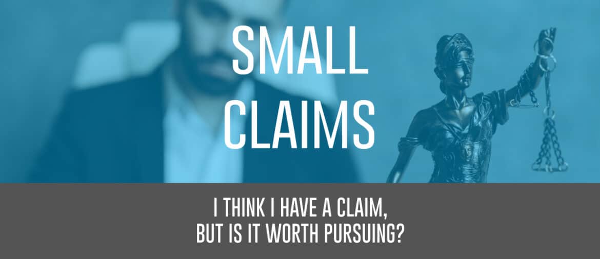 small claims worth pursuing cover